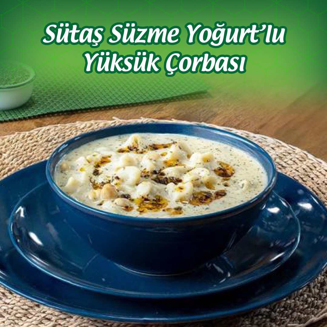 Sütaş Süzme Yoğurt’lu Yüksük Çorbası