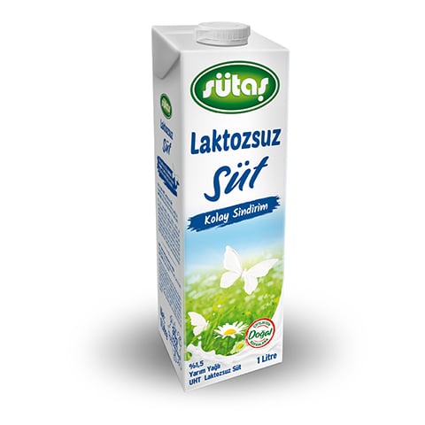 Sütaş Çiftliği’nden evinize taptaze! Soğuk zinciri koruyarak, ekiplerimizle getiriyoruz. Sütaş Laktozsuz Süt 1 L hemen satın al, Süt Puan topla!
