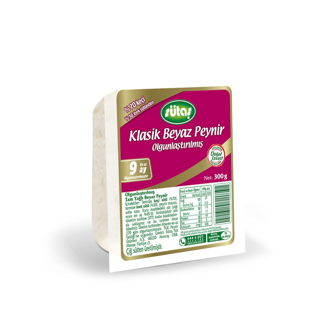 Sütaş Çiftliği’nden evinize taptaze! Soğuk zinciri koruyarak, ekiplerimizle getiriyoruz. Sütaş Keçi Beyaz Peynir 300 g hemen satın al, Süt Puan topla!