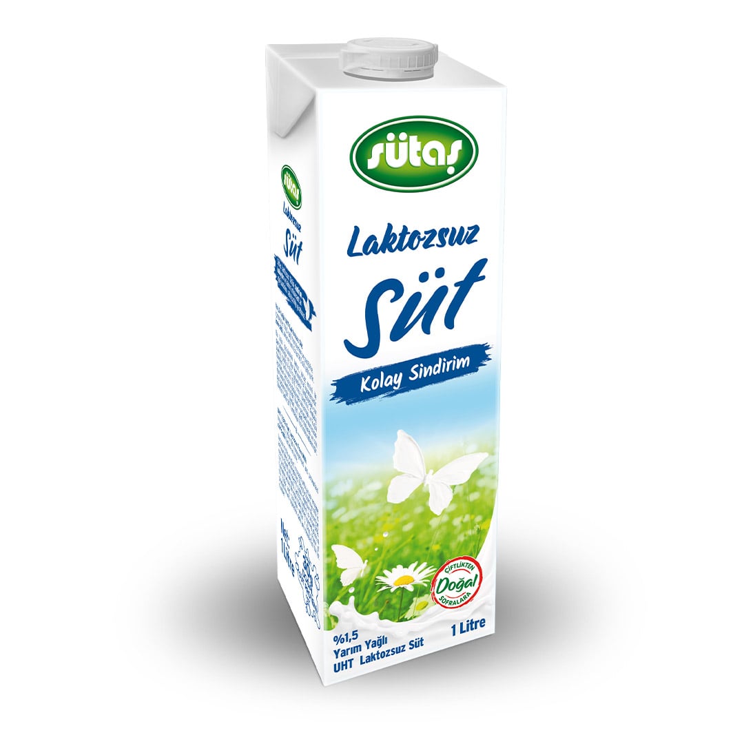 Sütaş Çiftliği’nden evinize taptaze! Soğuk zinciri koruyarak, ekiplerimizle getiriyoruz. Laktozsuz Süt 1L hemen satın al, Süt Puan topla!